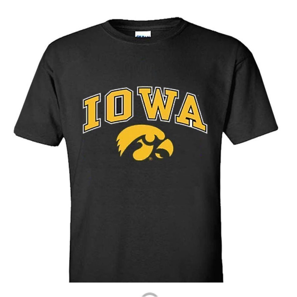 lowa Hawkeyes Arch Logo Tee Black XL NWT‎ IN PACKAGING